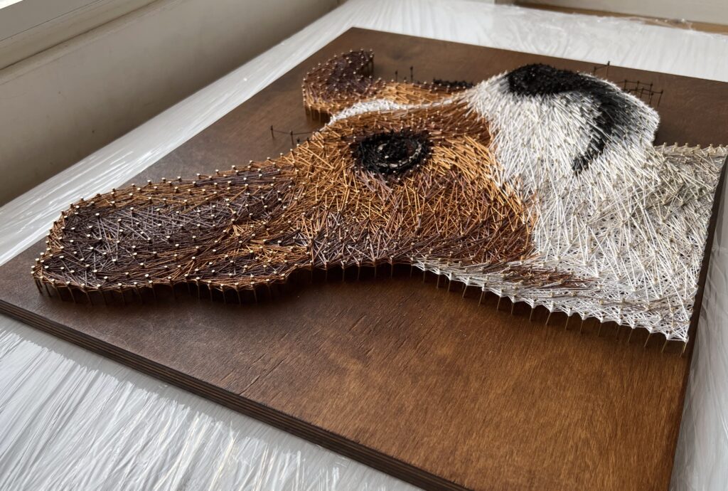 Стринг-арт портрет домашнего питомца. 50х40 см. Ракурс